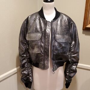 NWT Robert Rodriguez Metallic Bomber Jacket